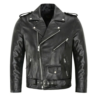Herren Lederjacke im Rockstil - Winterlich & Elegant