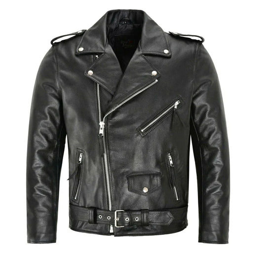 Herren Lederjacke im Rockstil - Winterlich & Elegant