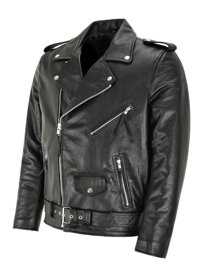Herren Lederjacke im Rockstil - Winterlich & Elegant