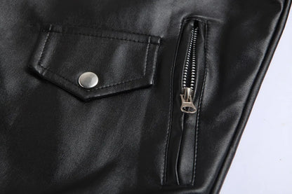 Herren Lederjacke im Rockstil - Winterlich & Elegant