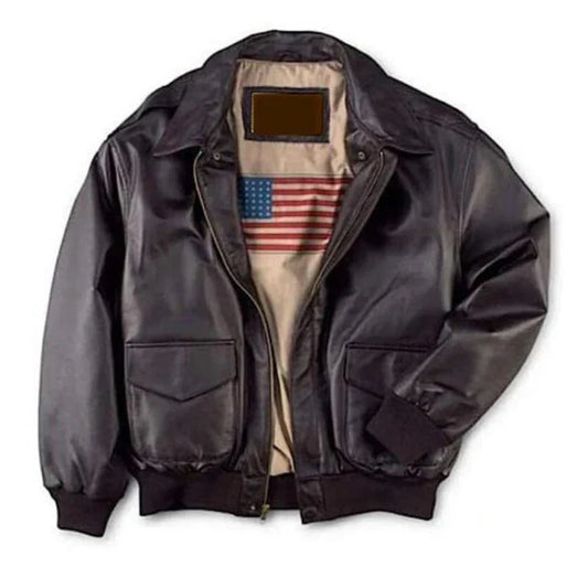 Herren Lederjacke Bomber Air Force - Echtleder & komfortabel