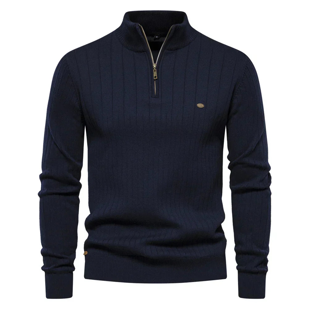 Herren Winterpullover mit Reißverschluss - Klassisch & Bequem