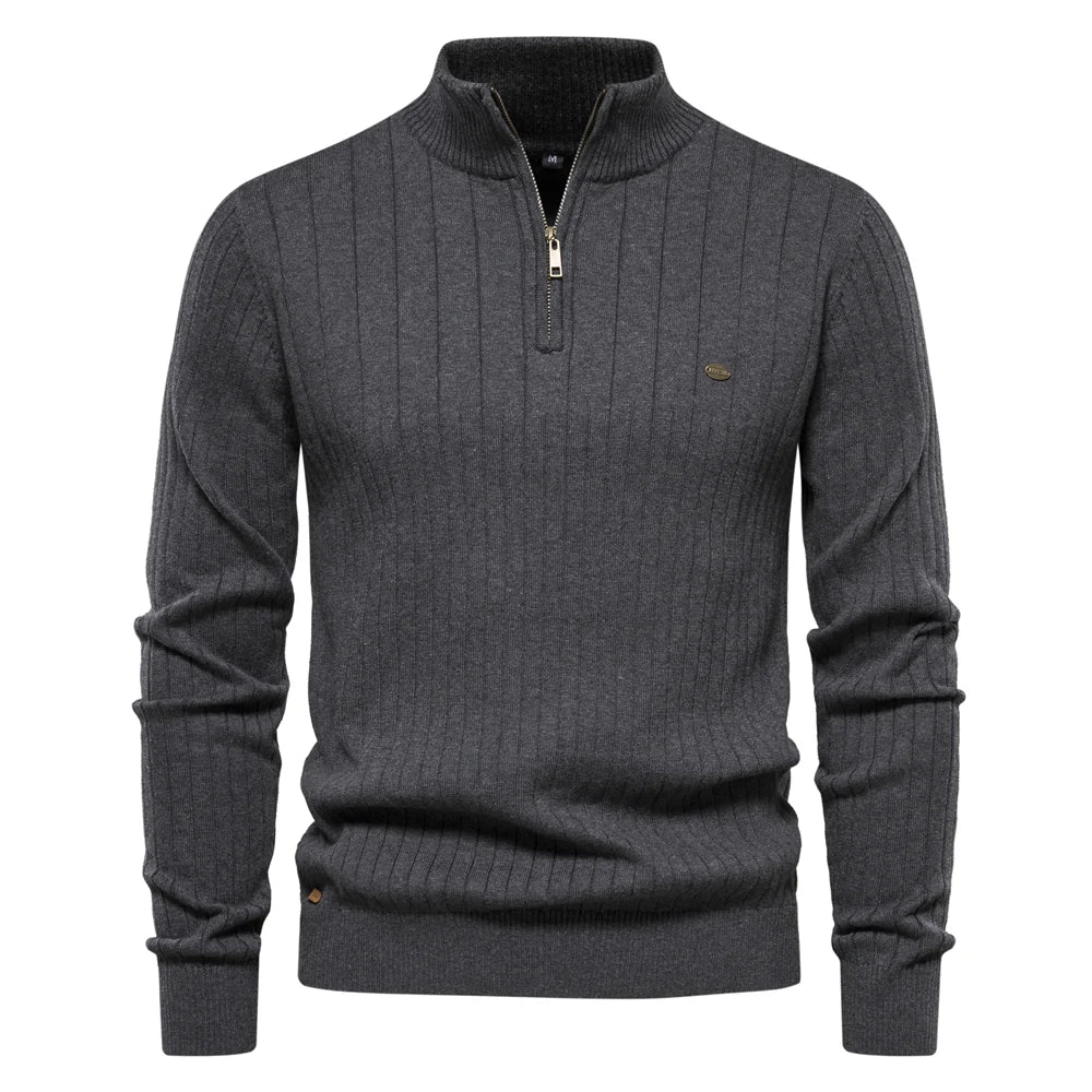 Herren Winterpullover mit Reißverschluss - Klassisch & Bequem