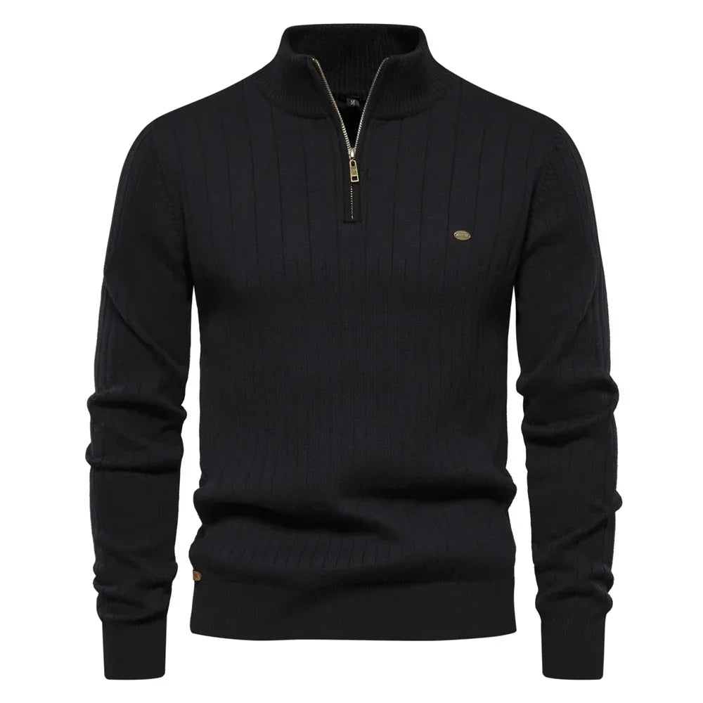 Herren Winterpullover mit Reißverschluss - Klassisch & Bequem